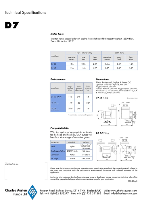 다이아프램-에어,가스용 D7