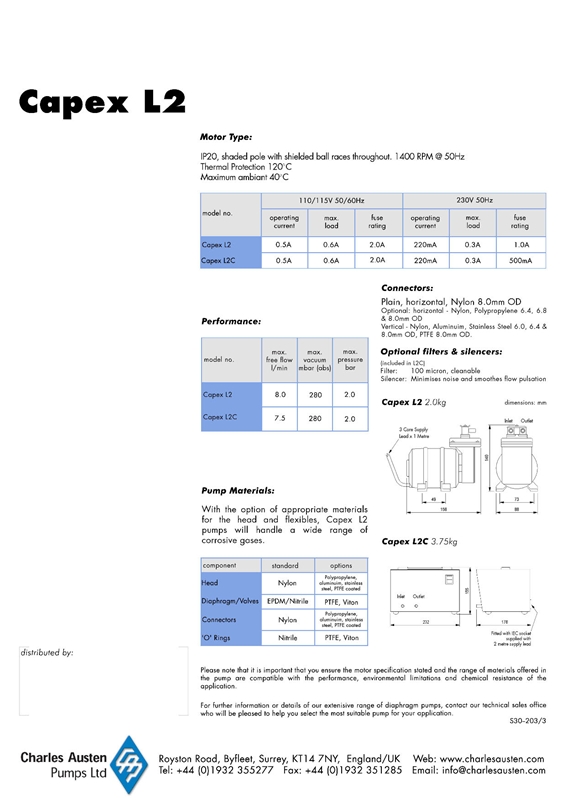 다이아프램-에어,가스용 Capex L2