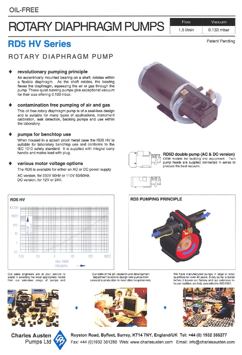 다이아프램-에어,가스용 RD5 HV