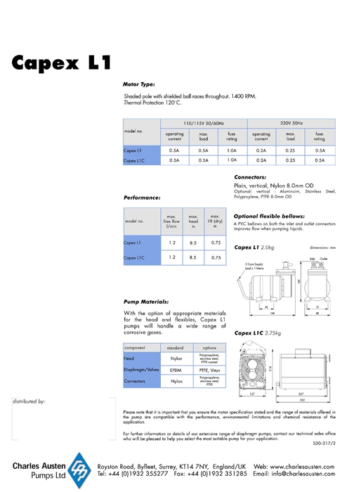 실험실용 펌프-CAPEX L2